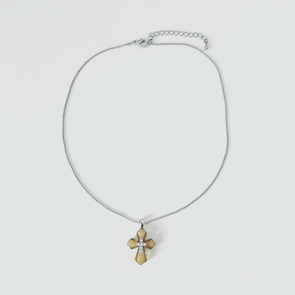 Cross Necklace with Extra Cross